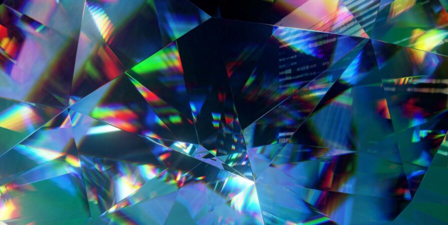 diamond facets abstract diffraction dispersion background